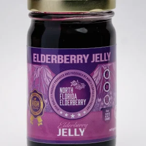 NEF Product image; Elderberry Jelly; front of bottle