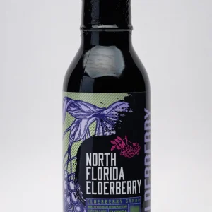 NEF Product image; Elderberry syrup; front of bottle